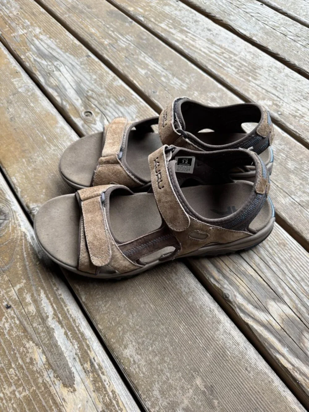 KURU Kurucloud TREAD Light Brown Sandal in Men's 12